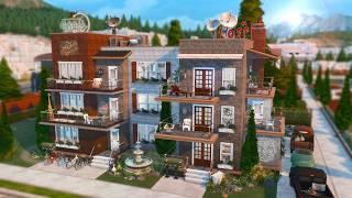 Trashed Apartment Building with 7 Units | (no cc) The Sims 4 Speed Build