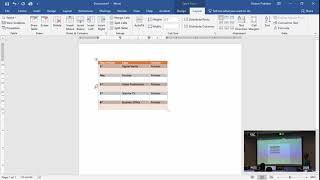 Microsoft Word Tables and Section Breaks Class Demo