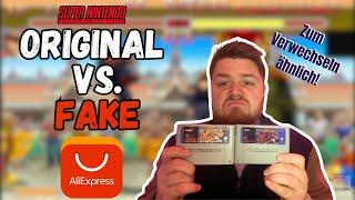 Original vs. Fake - Street Fighter 2 Turbo Aliexpress SNES-Kopie im Vergleich