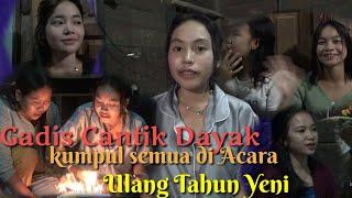 Acara ulang tahun yeni gadis cantik dayak seru banget