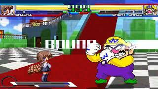 NICK54222 MUGEN: Shiori Misaka (me) VS Wario