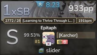 8.2⭐ [Karcher] | TEARS OF TRAGEDY - Epitaph [Learning to Thrive] +HDHR 99.53% #1 | 933pp 1xSB