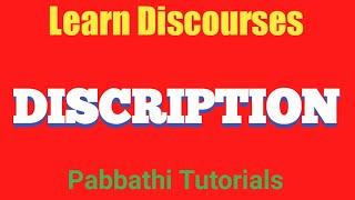 HOW TO WRITE A DESCRPTION  || PABBATHI TUTORIALS