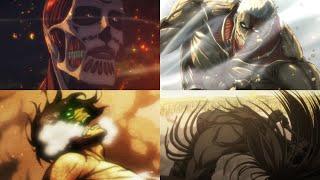 All titan shifters' transformations | Attack on Titan [Updated version]