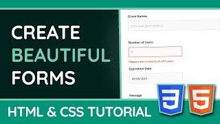 Styling HTML Forms With CSS - Web Design/UX Tutorial