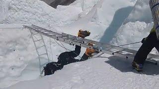 Everest Crevasse Fall & Emergency Rescue