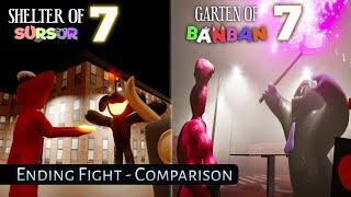 SHELTER OF SURSUR 7 VS GARTEN OF BANBAN 7 ENDING FIGHT Comparison