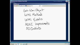 WMI Method, Events and AD Commandlet