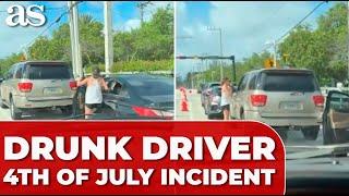 DRUNK DRIVER faces instant KARMA as rolling car pins her in a SHOCKING 4th of JULY INCIDENT