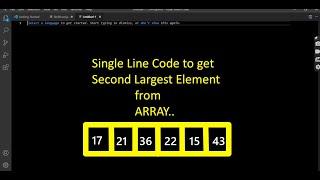 Interview question how to find second largest or smallest  from Array - Javascript tutorial - Hindi