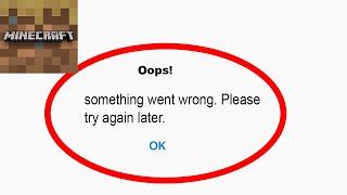 Fix Minecraft Trial App Oops Something Went Wrong Error | Fix Minecraft Trial went wrong error |