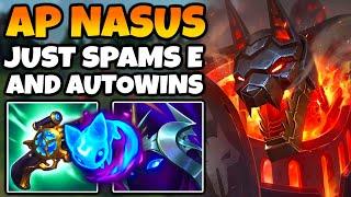 AP Nasus Mid EASILY WINS by just SPAMMING E?!
