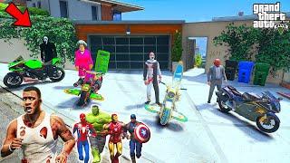 Franklin Stolen Serbian Lady and Red Devil Ghost Monster Bike For Avengers in GTA 5 | GTAV Avengers