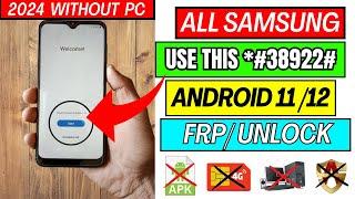 All Samsung A10S/A20S/A03/A12/A70/A04/M31 FRP Bypass Android 11/12 | Google Account Unlock