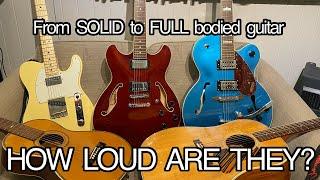 5 Types Of Guitar - How Loud Are They? (Unplugged comparison)