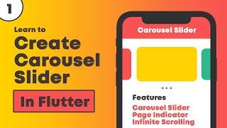 Create a Carousel Slider in Flutter  ( Part 1 ) #khoobcoding