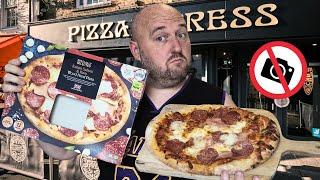 I COULDN'T FILM PIZZA EXPRESS so I had to go for a NEW WOOD FIRED PIZZA from Aldi - SAVED ME MONEY !