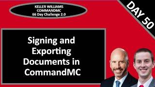 KW CommandMC 66 Day Challenge 2.0 Day 50 - Signing & Exporting Documents in CommandMC