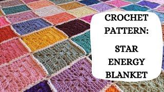 Crochet Pattern: Star Energy Blanket | Tutorial, DIY,Beginner Crochet,Easy Crochet,Cute, Pretty 