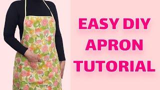 How to make kitchen apron at home | kitchen apron cutting and stitching tutorial | DIY