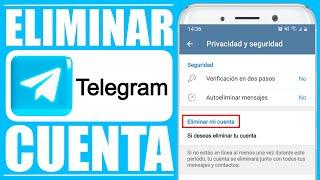 Cómo ELIMINAR cuenta de TELEGRAM para SIEMPRE 2025 | Borrar Cuenta de Telegram 