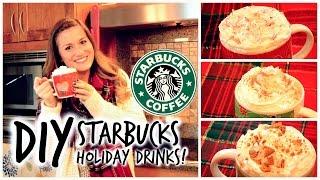 DIY Starbucks Holiday Drinks: Peppermint Mocha, Eggnog Latte and Gingerbread Latte!