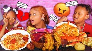 BEING MEAN To LAYLA To See JUJU React PRANK (LOBSTER CRAB MAC N CHEESE SEAFOOD MUKBANG) QUEEN BEAST