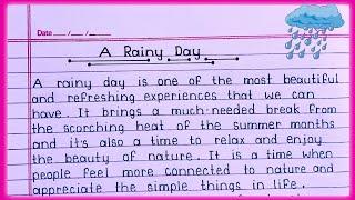 A Rainy Day essay in English || Essay on A Rainy Day in English || A Rainy Day ||