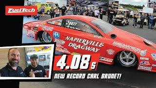 Carl Brunet new personal record 4-second pass powered by FuelTech FT600!