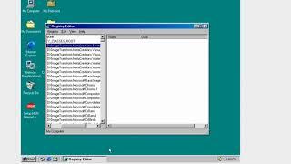 What happens when you delete HKEY_CLASSES_ROOT on Windows 98