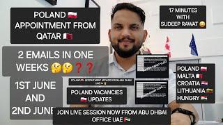 LIVE: 2024 Poland Appointment Updates from Qatar and Abu Dhabi UAE