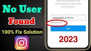 Instagram no user found || Instagram no user found problem by email || No user found problem insta