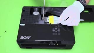 How to replace the projector lamp for acer EV S21T