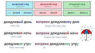 РКИ. Дательный падеж прилагательных в единственном числе / Dative Case of Russian Adjectives