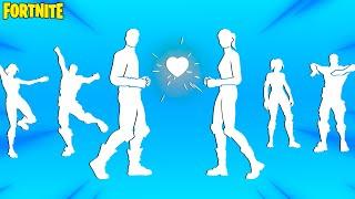 ALL 50 SYNCED EMOTES & DANCES IN FORTNITE