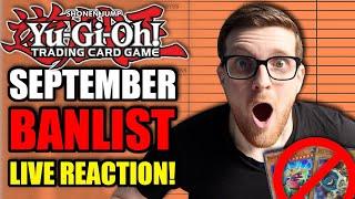 Yu-Gi-Oh! Official September 2020 TCG Banlist! LIVE REACTION!