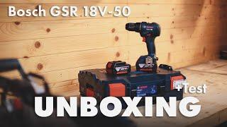 Bosch GSR 18V-50 UNBOXING +quick test