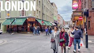 UK  Central London Busy Sunset Streets Walking Tour - 4K HDR (▶4 hours)