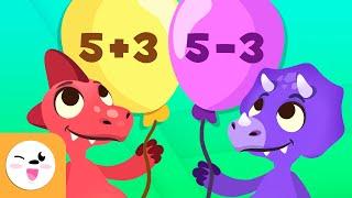 Addizioni e sottrazioni con i dinosauri - Matematica per bambini - Operazioni di matematica