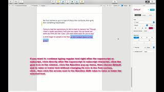 MAKE CHARACTERS OR TEXT SUPERSCRIPT OR SUBSCRIPT IN A PAGES DOCUMENT MAC