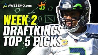 DraftKings NFL Top-5 Picks Week 2 | Daily Fantasy Fantasy Football