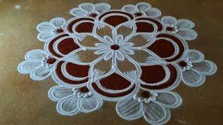 Easy  flowers 2025  padi kolam 3*2 maasi madham rangoli  special kolam   pandaga diya muggulu