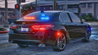 Playing GTA 5 As A POLICE OFFICER Gang Unit Patrol| Camry|| GTA 5 Lspdfr Mod| 4K