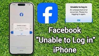 How to Fix Unable to Login in iPhone | How to Fix Facebook Unable to Login Error iPhone.