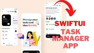 ‍SWIFTUI: Create a  Modern Task Manager App Tutorial using Swift,Xcode, UI Layout, UI DESIGN 