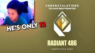 This WORLD RECORD 12 Year Old Prodigy Hit RADIANT in Valorant... (He's TOO GOOD)