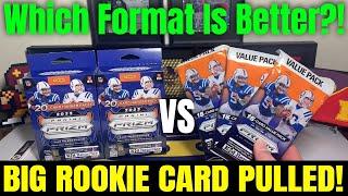 BIG ROOKIE PULL! Let's Compare 2023 Prizm Football Hanger Boxes & Value Packs! Which Is Better?!?