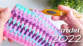  двусторонний  ШИКАРНЫЙ  объёмный узор крючком /crochet pattern