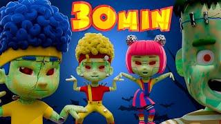 Monster Puzzle! Cha-Cha, Chicky, Lya-Lya & Boom-Boom Dance Mega Compilation | D Billions Kids Songs