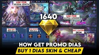 HOW GET 1640 PROMO DIAMOND AND USE  1 DIAMOND GET EPIC SKINS | SELENA ZENITH | ALPHA LEGEND